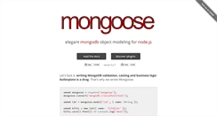 Desktop Screenshot of mongoosejs.com